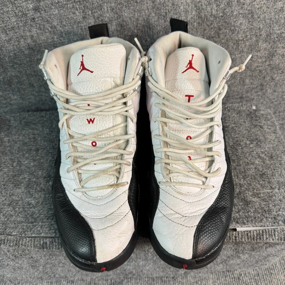 Air Jordan 12 Retro Taxi White Black Red 130690-125 Mens 10 Basketball Shoes